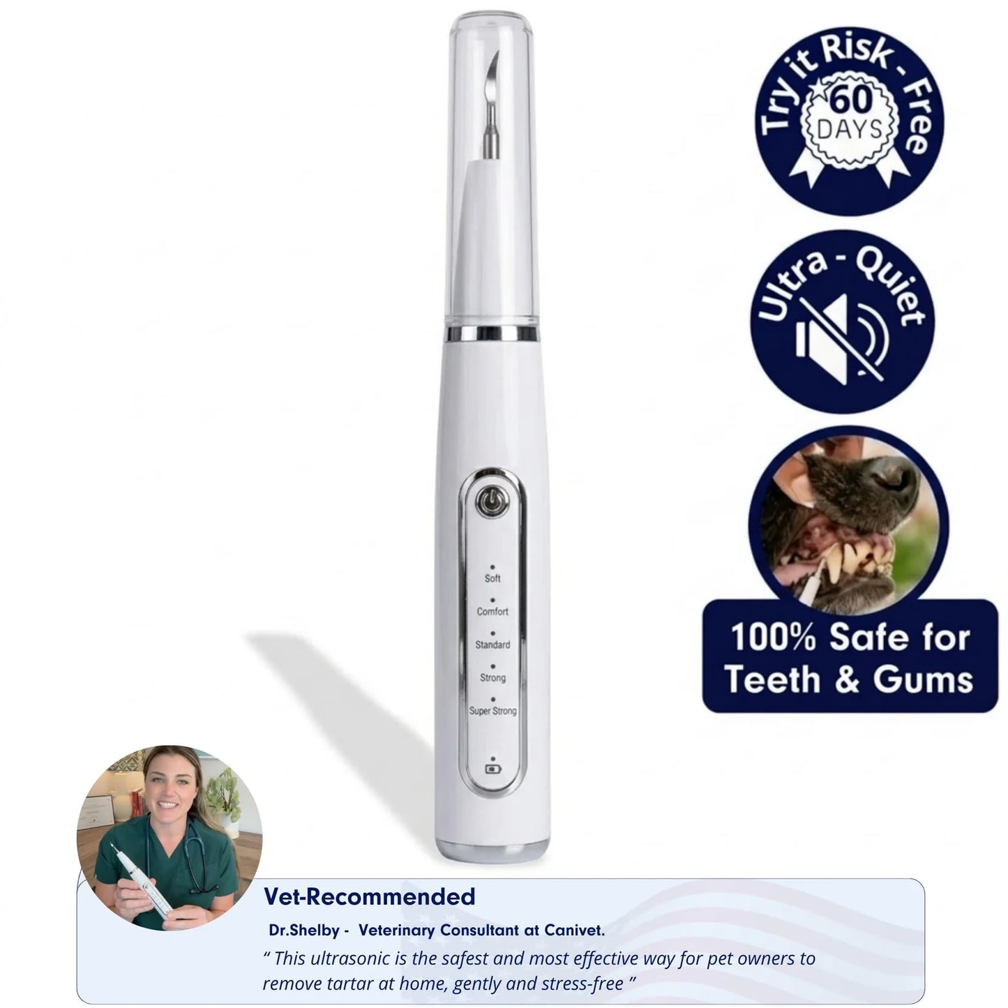 Hushbright Ultrasonic Tooth Cleaner for Dogs